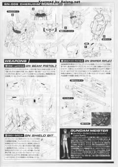 1/100 高达00模型 GN-006 智天使高达 设计师配色 Ver.-资料图