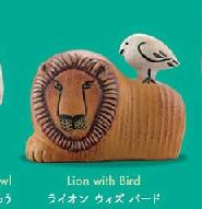 Lion with bird