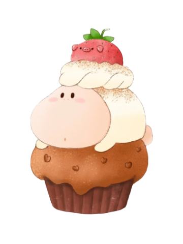 巧克力猪猪马芬杯蛋糕