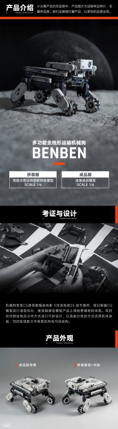 多功能全地形运输机械狗 笨笨模型(成品版)-资料图