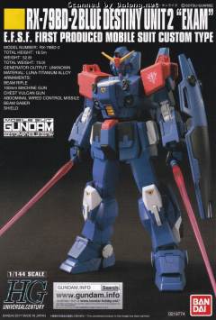 HGUC RX-79BD-2 蓝色命运二号机 EXAM 金属色-资料图