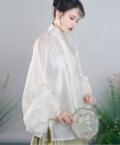 天丝暗纹提花立领短衫-资料图