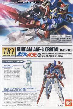 HGAGE AGE-3O 高达AGE-3 轨道型-资料图