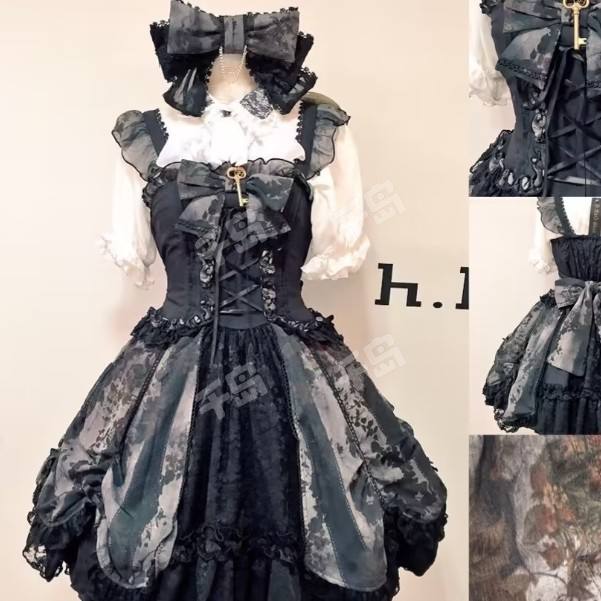 h.naoto Blood ロリータ黒い雷模様ジャケット h.naoto Blood ロリータ黒い雷模様ジャケット