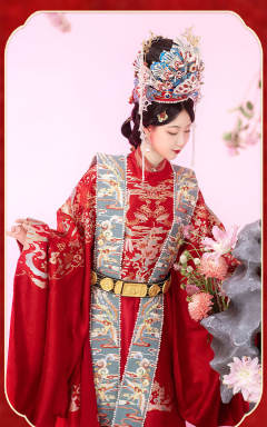 繁花灼灼婚服-资料图