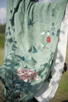 蝴蝶牡丹花·披风 长衫-资料图
