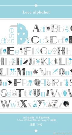 Lace alphabet