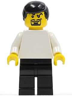 Plain White Torso with White Arms, Black Legs, Black Male Hair, Goatee (Soccer Player)