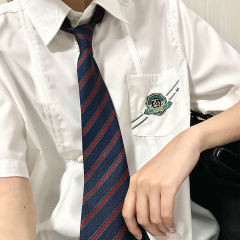 陵南高等 DK短袖白色衬衫-资料图