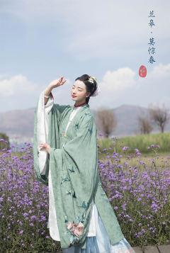 蝴蝶牡丹花·披风 长衫