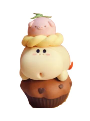 迷你版-巧克力猪猪马芬杯蛋糕