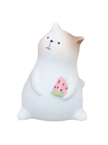 咖啡猫吃瓜