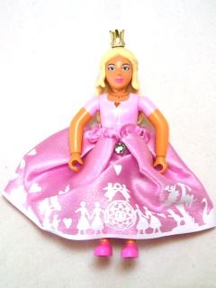 Belville Female - Princess - Pink Top, Yellow Hair, Dark Pink Shoes with Pink Skirt, Crown