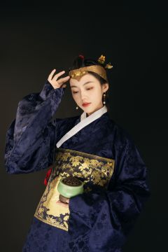 杂宝麒麟交领短款补服-资料图