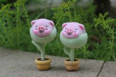 羊毛毡猪猪郁金香-资料图