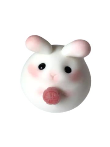 发芽兔中秋冰皮月饼-红色