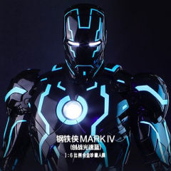 1:6比例合金珍藏人偶 钢铁侠 Mark IV 创战光速蓝