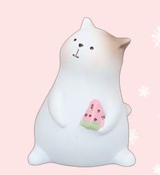 咖啡猫吃瓜