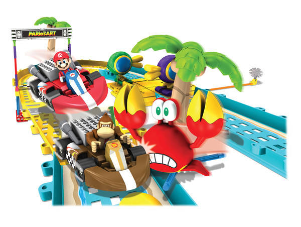 K'NEX Mario Kart Building Set 森喜刚 乌贼 螃蟹 玛丽奥 Mario and Donkey Kong Beach Race