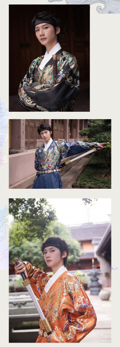 五彩金仿妆花蟒纹曳撒-资料图