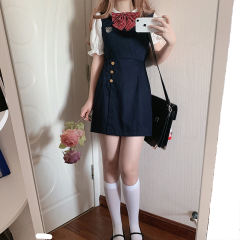 初代韩代制服背心裙-资料图