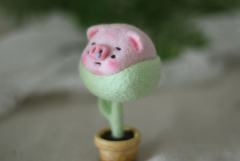 羊毛毡猪猪郁金香-资料图