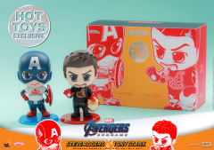 COSBABY(S)迷你珍藏人偶套装 史蒂夫 罗杰斯及托尼 斯塔克 Hot Toys限定版-资料图