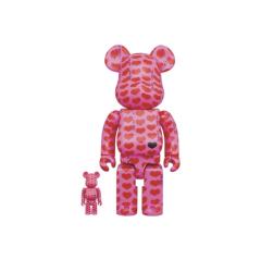 BE@RBRICK Pink Heart 粉色爱心100%+400%