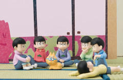 超能猫 松野轻松 松野一松 松野十四松 松野空松 松野椴松 松野椴松 Chabudai Shuugou! Set-资料图