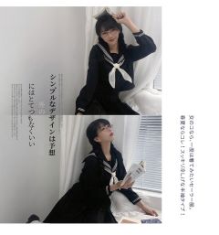 绀黑双色水手服-资料图