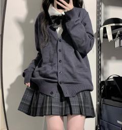 纯色毛衣开衫-资料图