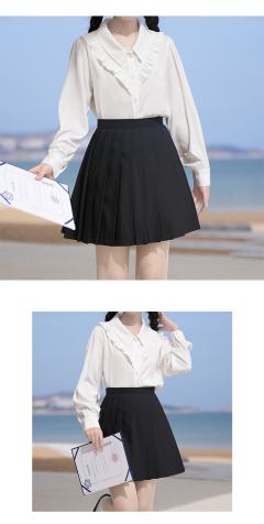 木耳边纯色衬衫-资料图