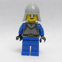 Castle - King's Knight Scale Mail, Crown Belt,  Helmet with Neck Protector, Open Grin