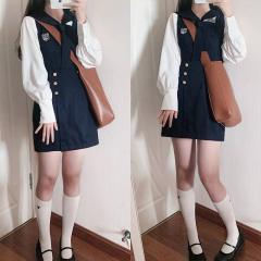 初代韩代制服背心裙-资料图