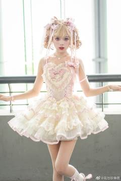 丝缎芭蕾 爱心狗短JSK-资料图