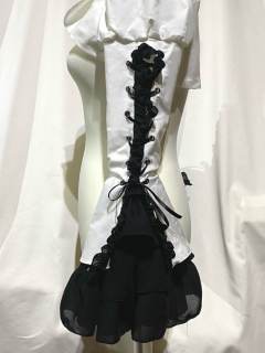 编织褶边姬袖短上衣-资料图