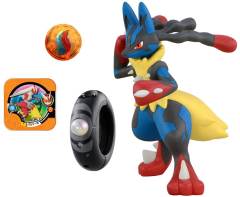 Mega Shinka Figure Pokémon Mega Ring System Sound Figure 路卡利欧 Mega Lucario-资料图