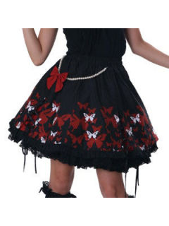 Dancing Butterflies 2-Way Lace Up Skirt (gothic595)