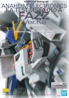 MG FA-010-A 全装甲ZZ高达先行量产试作型 Ver.Ka Titanium Finish-资料图