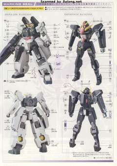 1/100 高达00模型 GN-008 炽天使高达 GN-009 六翼天使 设计师配色 Ver.-资料图