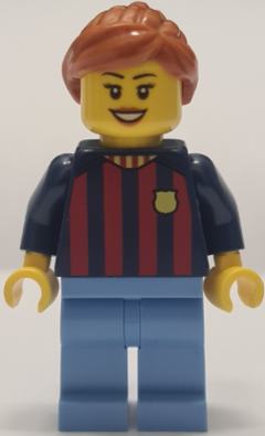 Soccer Fan - FC Barcelona, Female, Medium Blue Legs