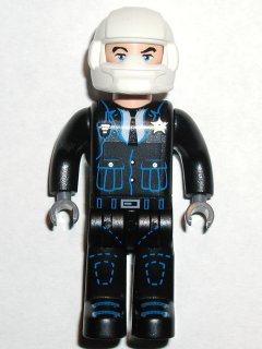 Police - Black Legs, Black Jacket, White Helmet, Light Nougat Head