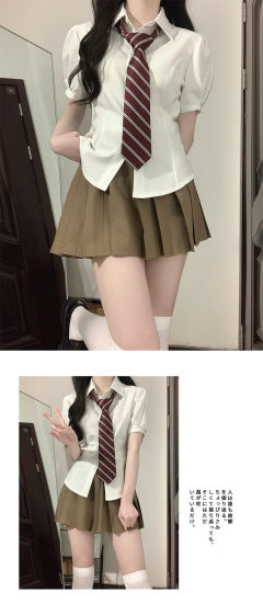 收腰衬衫-资料图