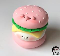 粉粉猪联名汉堡豹