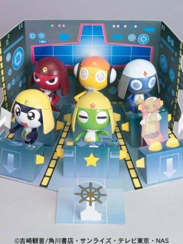 Keroro Gunsou Plamo Collection Dororo兵长,Giroro伍长,keroro军曹,Kururu曹长,TAMAMA二等兵