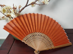  真丝花罗/湖绫折扇-资料图