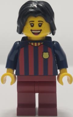 Soccer Fan - FC Barcelona, Female, Dark Red Legs