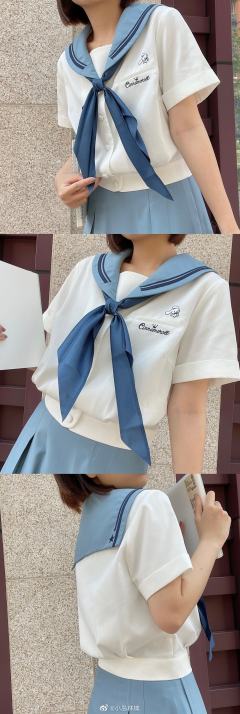 玉桂狗水色皇冠系列收腰水手服套装-资料图