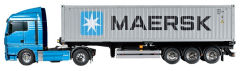 1/14 电动RC大卡车系列 TRACTOR TRUCK MAN TGX 18.540 4x2 XLX (FRENCH BLUE EDITION) FULL OPERATION KIT-资料图