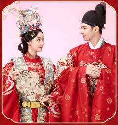 繁花灼灼婚服-资料图